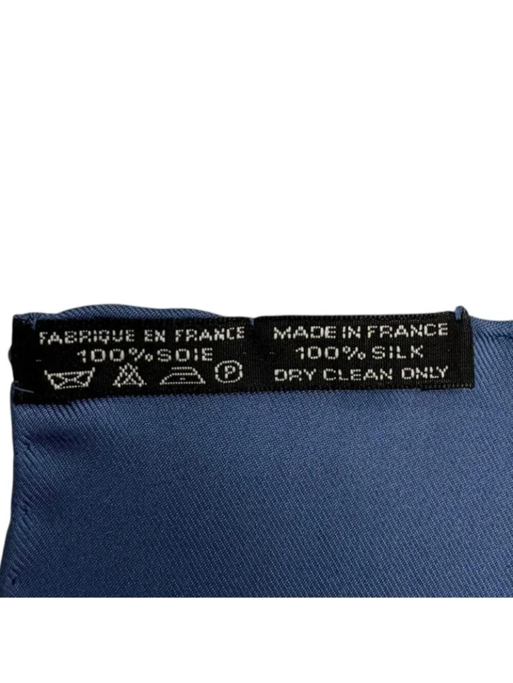 Hermes Silk 100% Petit Carre 45 Gavroche All Over Pattern Scarf Navy Yellow